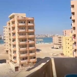 🌊🌸شقه غرفتان مميزه ڤيو بحر كامل في باب البحر فرش جديد 💙⭐️